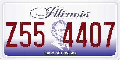 IL license plate Z554407