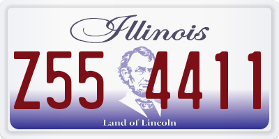 IL license plate Z554411