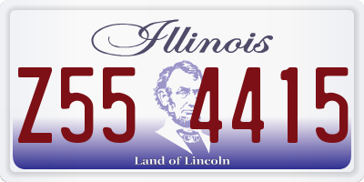IL license plate Z554415
