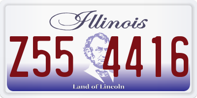 IL license plate Z554416