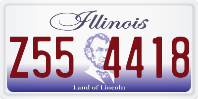 IL license plate Z554418