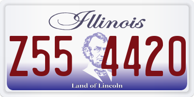 IL license plate Z554420