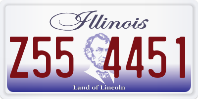 IL license plate Z554451
