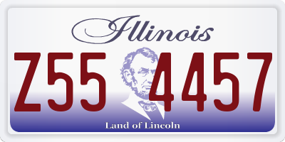 IL license plate Z554457