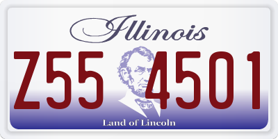 IL license plate Z554501