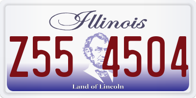 IL license plate Z554504