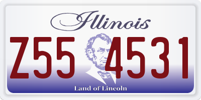 IL license plate Z554531