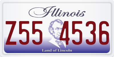 IL license plate Z554536