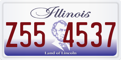 IL license plate Z554537