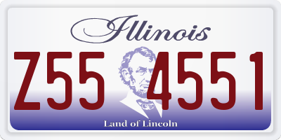 IL license plate Z554551