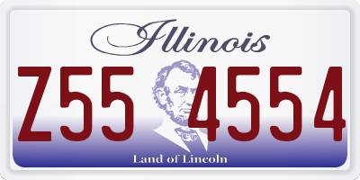 IL license plate Z554554
