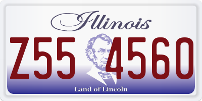 IL license plate Z554560