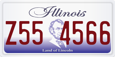 IL license plate Z554566