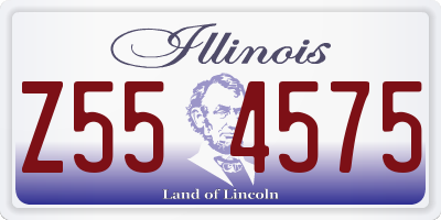 IL license plate Z554575