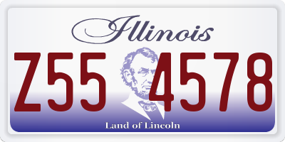 IL license plate Z554578
