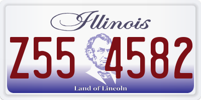 IL license plate Z554582