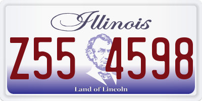 IL license plate Z554598