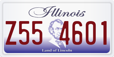 IL license plate Z554601