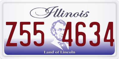 IL license plate Z554634