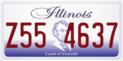 IL license plate Z554637