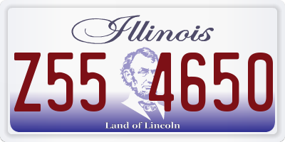 IL license plate Z554650