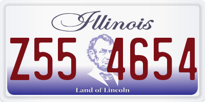 IL license plate Z554654