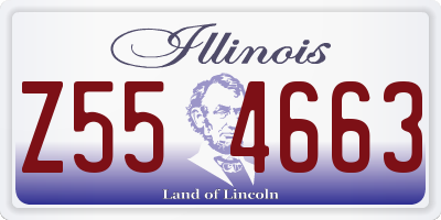 IL license plate Z554663
