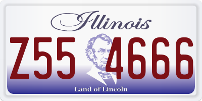 IL license plate Z554666