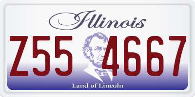 IL license plate Z554667