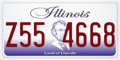 IL license plate Z554668