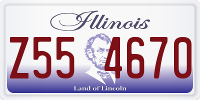 IL license plate Z554670