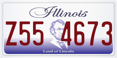 IL license plate Z554673