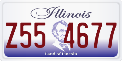 IL license plate Z554677