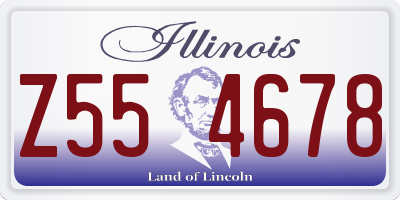 IL license plate Z554678