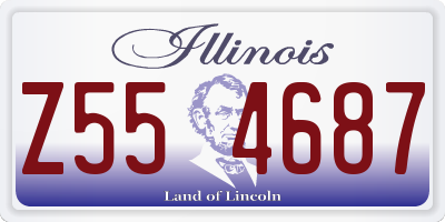 IL license plate Z554687