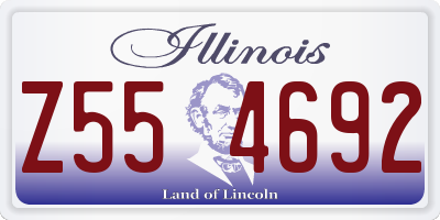 IL license plate Z554692