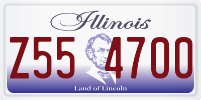 IL license plate Z554700