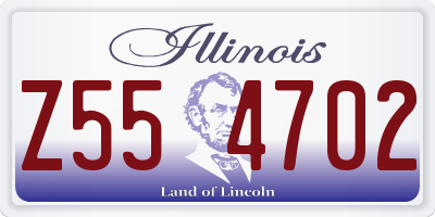 IL license plate Z554702