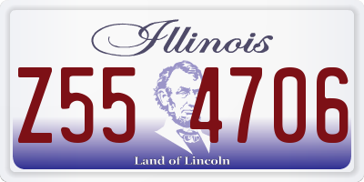 IL license plate Z554706