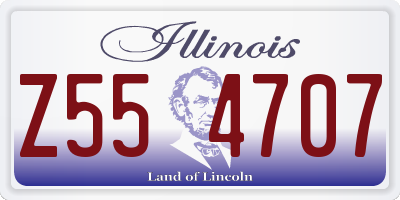 IL license plate Z554707