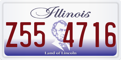 IL license plate Z554716
