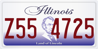 IL license plate Z554725