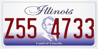 IL license plate Z554733