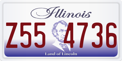 IL license plate Z554736