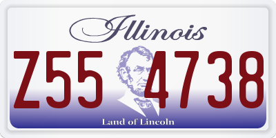 IL license plate Z554738