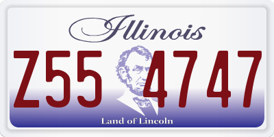 IL license plate Z554747