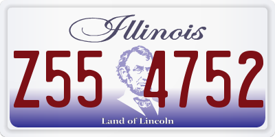 IL license plate Z554752