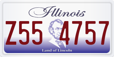 IL license plate Z554757