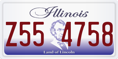 IL license plate Z554758