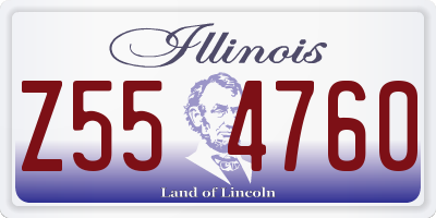 IL license plate Z554760